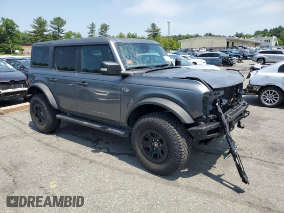 2022 Ford Bronco z VIN 1FMEE5DP6NLB28658, wystawiony jako Copart lot #60632405 z przebiegiem 28 221 mil mil oraz Szkoda całkowita • Salvage title. Historia ofert i sprzedaży dostępna na DreamBid. Obrazek 4.