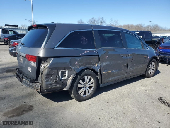 2014 Honda Odyssey EX-L with VIN 5FNRL5H62EB017699, listed as a Copart auction lot 50366905 with 119,957 mi miles and Salvage Title. Bid and sale history available at carsss.com. Image 3.