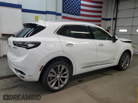 2021 Buick Envision Avenir with VIN LRBFZSR49MD053875, listed as a Copart auction lot 85765554 with Not Provided miles and Salvage Title. Bid and sale history available at carsss.com. Image 3.