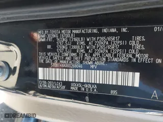 2006 Toyota Sequoia Limited with VIN 5TDBT48AX6S268046, listed as a IAAI auction lot 41880111 with 312,707 mi miles. Bid and sale history available at carsss.com. Image 9.