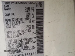 2017 Nissan Rogue SV with VIN 5N1AT2MT1HC844145, listed as a Copart auction lot 49464715 with 80,291 mi miles and Salvage Title. Bid and sale history available at carsss.com. Image 13.