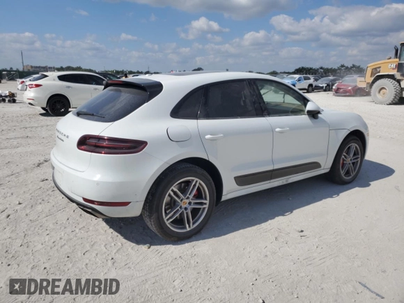 2015 Porsche Macan Turbo with VIN WP1AF2A59FLB98639, listed as a Copart auction lot 53392935 with 48,201 mi miles and Salvage title. Bid and sale history available at DreamBid. Image 3.