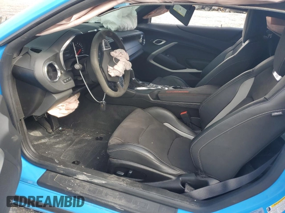 2022 Chevrolet Camaro LT1 with VIN 1G1FF1R78N0126475, listed as a Copart auction lot 87551545 with 25,430 mi miles and Salvage Title. Bid and sale history available at carsss.com. Image 7.