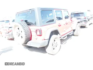 2019 Jeep Wrangler Unlimited Sahara with VIN 1C4HJXEG7KW551864, listed as a IAAI auction lot 42170875 with 115,695 mi miles and . Bid and sale history available at DreamBid. Image 4.