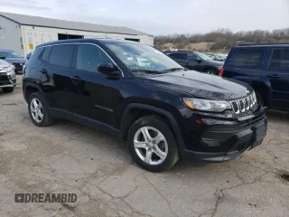 2023 Jeep Compass Sport with VIN 3C4NJDAN0PT570999, listed as a Copart auction lot 49704065 with 17,766 mi miles and Clean title. Bid and sale history available at DreamBid. Image 4.