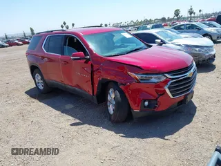 2019 Chevrolet Traverse LT Cloth z VIN 1GNERGKW1KJ148359, wystawiony jako IAAI lot #42509389 z przebiegiem 47 533 mil mil oraz . Historia ofert i sprzedaży dostępna na DreamBid. Obrazek 1.