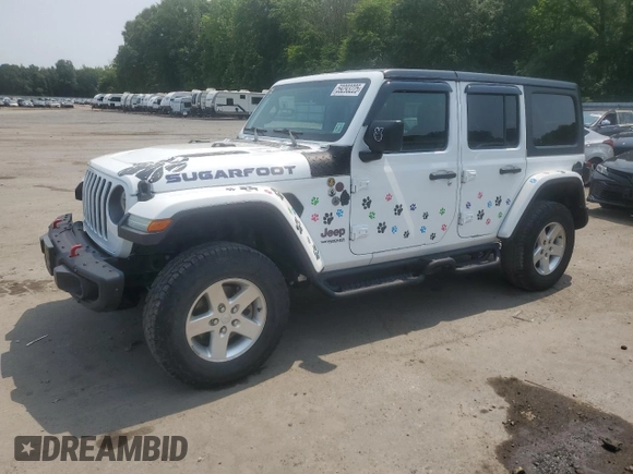 2020 Jeep Wrangler Unlimited Rubicon z VIN 1C4HJXFG8LW244882, wystawiony jako Copart lot #59293225 z przebiegiem 36 061 mil mil oraz Szkoda całkowita • Salvage title. Historia ofert i sprzedaży dostępna na DreamBid. Obrazek 1.