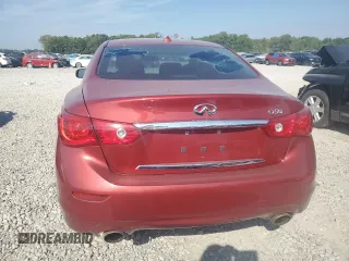 2015 Infiniti Q50 with VIN JN1BV7AP7FM340331, listed as a Copart auction lot 71218624 with 90,675 mi miles and Salvage title. Bid and sale history available at DreamBid. Image 6.