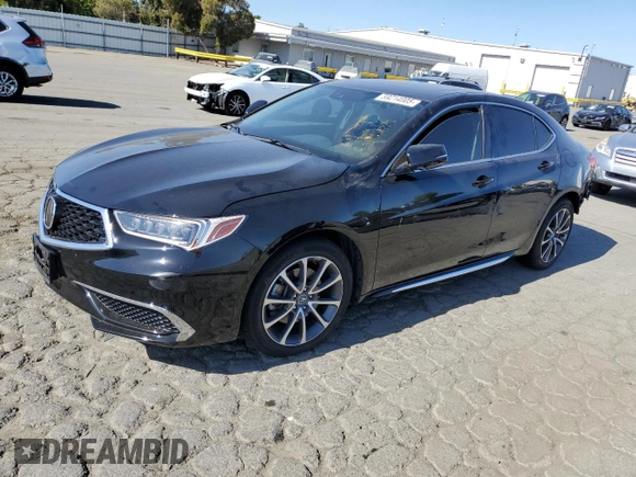 2018 Acura TLX Technology with VIN 19UUB3F55JA003344, listed as a Copart auction lot 59214005 with Not provided miles and Salvage title. Bid and sale history available at DreamBid. Image 1.