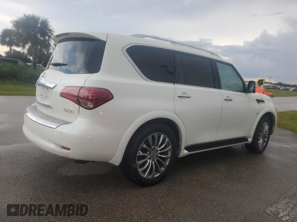 2015 Infiniti QX80 with VIN JN8AZ2NF9F9570610, listed as a Copart auction lot 74380164 with 0 mi miles and Non Repairable. Bid and sale history available at carsss.com. Image 3.