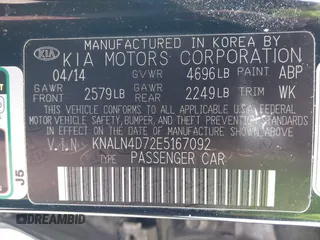 2014 Kia Cadenza Premium with VIN KNALN4D72E5167092, listed as a IAAI auction lot 41399074 with 158,105 mi miles. Bid and sale history available at carsss.com. Image 9.