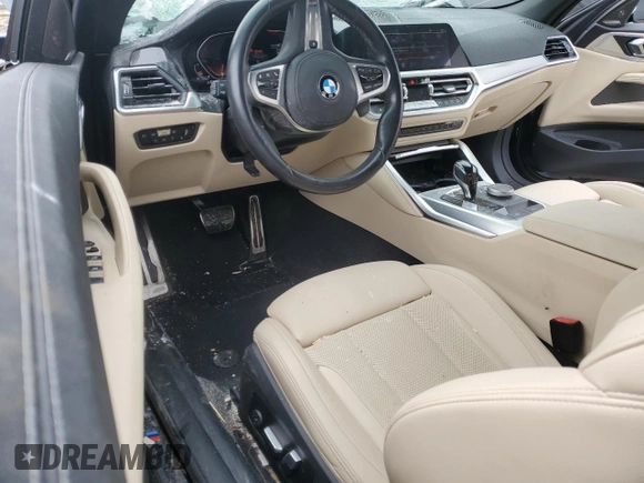 2023 BMW 4 Series 430i xDrive with VIN WBA43AT08PCM90476, listed as a Copart auction lot 50727785 with 11,677 mi miles and Salvage Title. Bid and sale history available at DreamBid. Image 8.