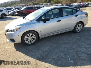 2021 Nissan Versa S with VIN 3N1CN8DVXML858347, listed as a Copart auction lot 46591045 with 24,684 mi miles and Salvage Title. Bid and sale history available at carsss.com. Image 1.