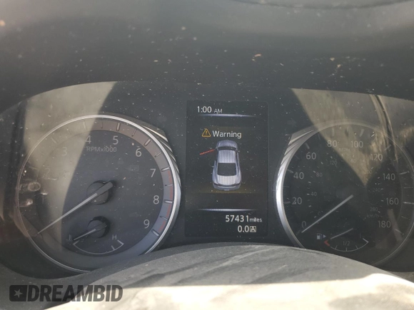 2020 Infiniti Q60 Red Sport 400 with VIN JN1FV7EL4LM460320, listed as a Copart auction lot 74035514 with 57,431 mi miles and Salvage title. Bid and sale history available at DreamBid. Image 9.