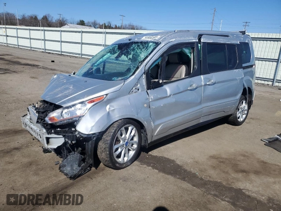 2015 Ford Transit Connect Wagon Titanium with VIN NM0GE9G74F1187704, listed as a Copart auction lot 50980595 with 201,583 mi miles and Salvage Title. Bid and sale history available at carsss.com. Image 1.