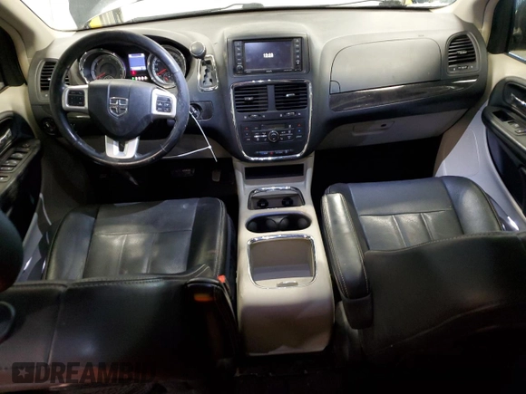 2017 Dodge Grand Caravan Crew Plus with VIN 2C4RDGDG3HR702035, listed as a Copart auction lot 46944875 with 214,058 mi miles and Salvage Title. Bid and sale history available at DreamBid. Image 8.