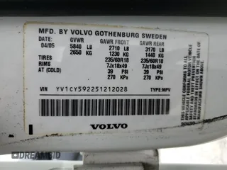 2005 Volvo XC90 with VIN YV1CY592251212028, listed as a Copart auction lot 73520134 with 232,161 mi miles and Salvage Title. Bid and sale history available at carsss.com. Image 13.