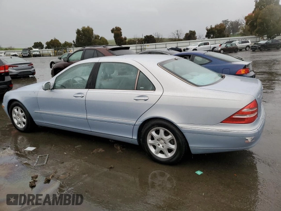 2000 Mercedes-Benz S 320/430/500 z VIN WDBNG70J6YA026416, wystawiony jako Copart lot #43626295 z przebiegiem 85 342 mil mil oraz Czysty tytuł • Clean title. Historia ofert i sprzedaży dostępna na DreamBid. Obrazek 2.