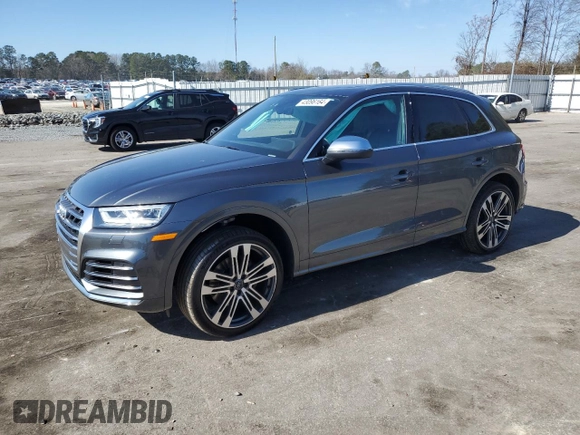 2020 Audi SQ5 Premium Plus with VIN WA1B4AFY8L2009208, listed as a Copart auction lot 43096164 with 63,434 mi miles and . Bid and sale history available at DreamBid. Image 1.
