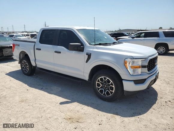 2022 Ford F-150 XL with VIN 1FTEW1EP2NKD38060, listed as a Copart auction lot 52382615 with 0 mi miles and Salvage Title. Bid and sale history available at carsss.com. Image 4.