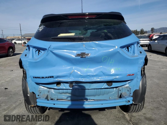 2024 Chevrolet TrailBlazer RS with VIN KL79MTSL1RB068360, listed as a Copart auction lot 47034955 with 8,091 mi miles and Salvage Title. Bid and sale history available at carsss.com. Image 6.