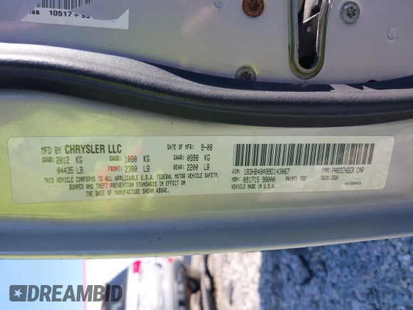 2009 Dodge Caliber SXT with VIN 1B3HB48A99D143067, listed as a IAAI auction lot 40989643 with 132,534 mi miles and . Bid and sale history available at carsss.com. Image 9.