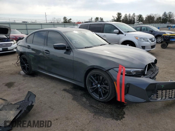 2023 BMW 3 Series 330i xDrive with VIN 3MW89FF01P8C82035, listed as a Copart auction lot 49044115 with 50,687 mi miles and Salvage Title. Bid and sale history available at carsss.com. Image 4.