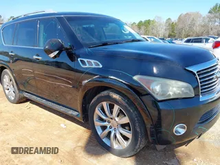 2011 Infiniti QX56 7-passenger with VIN JN8AZ2NF3B9503608, listed as a IAAI auction lot 41875603 with 215,051 mi miles. Bid and sale history available at carsss.com. Image 6.