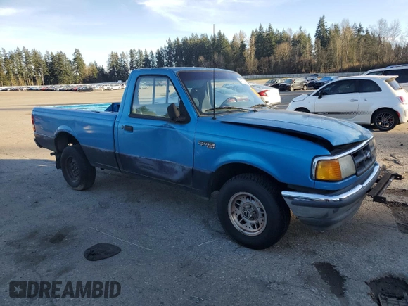 1993 Ford Ranger Splash with VIN 1FTCR10A2PUB80473, listed as a Copart auction lot 47422615 with 64,546 mi miles and Salvage title. Bid and sale history available at DreamBid. Image 4.