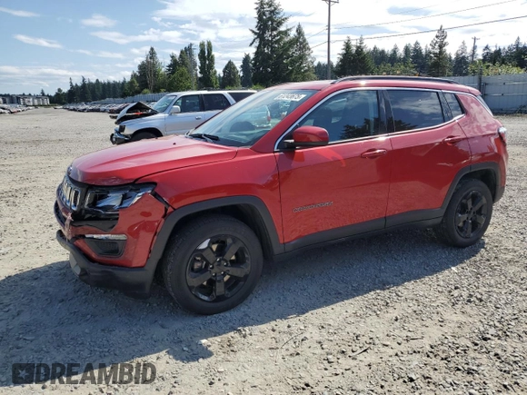 2020 Jeep Compass Latitude z VIN 3C4NJDBB0LT117108, wystawiony jako Copart lot #61243675 z przebiegiem 27 466 mil mil oraz Szkoda całkowita • Salvage title. Historia ofert i sprzedaży dostępna na DreamBid. Obrazek 1.