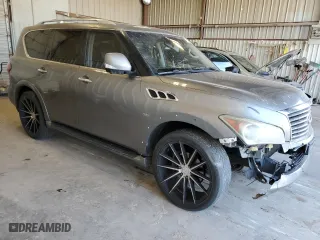 2014 Infiniti QX80 with VIN JN8AZ2NF8E9553831, listed as a Copart auction lot 48988275 with 181,656 mi miles and Salvage Title. Bid and sale history available at carsss.com. Image 4.