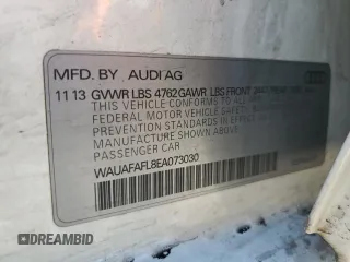 2014 Audi A4 Premium z VIN WAUAFAFL8EA073030, wystawiony jako Copart lot #50244075 z przebiegiem 97 797 mil mil oraz Szkoda całkowita • Salvage title. Historia ofert i sprzedaży dostępna na DreamBid. Obrazek 13.