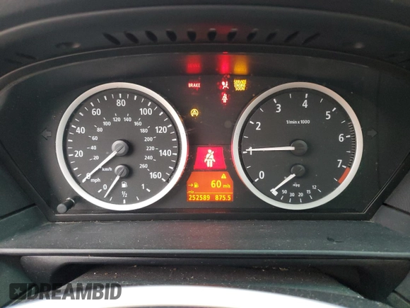 2006 BMW 5 Series 530xi with VIN WBANN73556B799078, listed as a Copart auction lot 42966615 with 252,589 mi miles and Salvage Title. Bid and sale history available at carsss.com. Image 9.