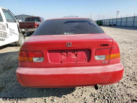 1998 Honda Civic EX with VIN 1HGEJ8240WL123128, listed as a Copart auction lot 89021125 with 192,699 mi miles and Salvage Title. Bid and sale history available at carsss.com. Image 6.