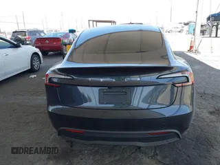 2025 Tesla Model 3 Long Range with VIN 5YJ3E1EA5SF978214, listed as a IAAI auction lot 42525444 with 6,489 mi miles and . Bid and sale history available at DreamBid. Image 17.