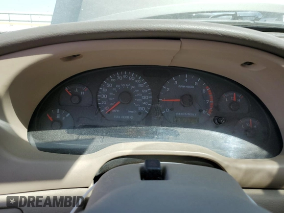 2002 Ford Mustang GT Deluxe with VIN 1FAFP42X62F224855, listed as a Copart auction lot 52753995 with 231,592 mi miles and Salvage title. Bid and sale history available at DreamBid. Image 9.