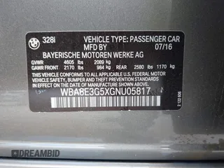 2016 BMW 3 Series 328i xDrive with VIN WBA8E3G5XGNU05817, listed as a IAAI auction lot 41942151 with 115,637 mi miles. Bid and sale history available at carsss.com. Image 9.