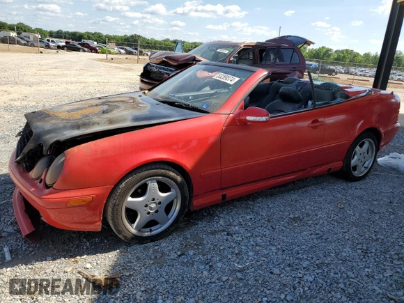 2000 Mercedes-Benz CLK 320/430 z VIN WDBLK70G7YT039206, wystawiony jako Copart lot #53269374 z przebiegiem Nie podano mil oraz Nie do naprawy • Non repairable. Historia ofert i sprzedaży dostępna na DreamBid. Obrazek 1.