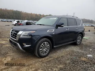 2021 Nissan Armada SL with VIN JN8AY2BC0M9147490, listed as a Copart auction lot 82825424 with 64,968 mi miles and Salvage Title. Bid and sale history available at carsss.com. Image 1.