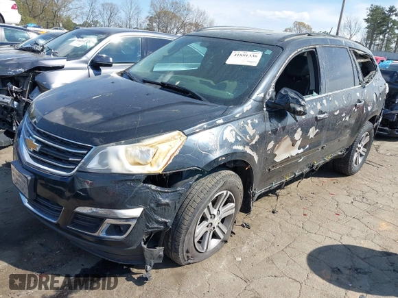 2016 Chevrolet Traverse LT z VIN 1GNKRHKD9GJ324797, wystawiony jako IAAI lot #41891336 z przebiegiem 132 234 mil mil oraz . Historia ofert i sprzedaży dostępna na DreamBid. Obrazek 2.