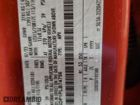 2023 Ford Bronco z VIN 1FMEE5DP1PLB74756, wystawiony jako Copart lot #46458355 z przebiegiem 23 744 mil mil oraz Szkoda całkowita • Salvage title. Historia ofert i sprzedaży dostępna na DreamBid. Obrazek 14.