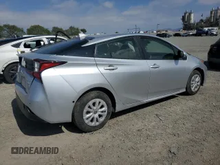 2021 Toyota Prius L Eco with VIN JTDKAMFU8M3145511, listed as a Copart auction lot 55166085 with 14,846 mi miles and Salvage Title. Bid and sale history available at DreamBid. Image 3.