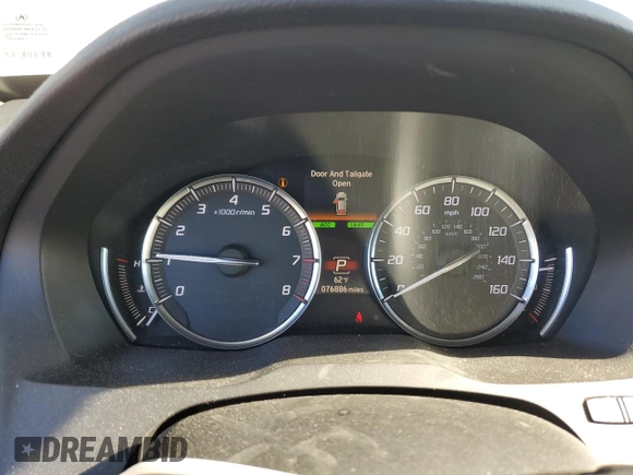 2018 Acura MDX Advance with VIN 5J8YD3H9XJL001637, listed as a Copart auction lot 76556854 with 76,886 mi miles and Salvage Title. Bid and sale history available at DreamBid. Image 9.