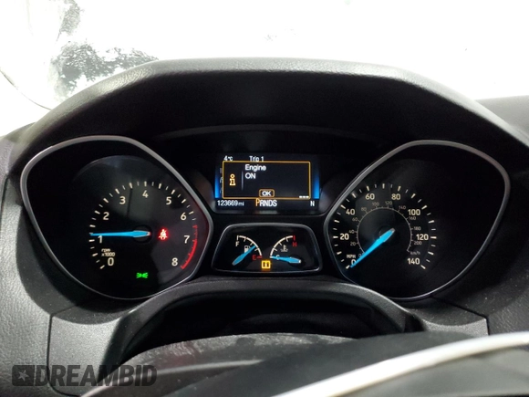 2015 Ford Focus SE with VIN 1FADP3F21FL285408, listed as a Copart auction lot 45160405 with 123,669 mi miles and Salvage Title. Bid and sale history available at carsss.com. Image 9.