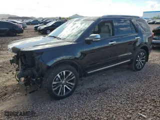 2016 Ford Explorer Platinum with VIN 1FM5K8HTXGGB40163, listed as a Copart auction lot 53169415 with 43,607 mi miles and Salvage Title. Bid and sale history available at carsss.com. Image 1.
