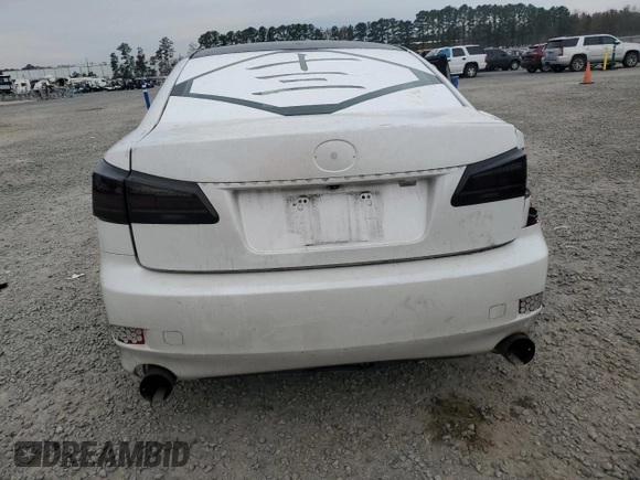 2013 Lexus IS with VIN JTHBE5C29D5031596, listed as a Copart auction lot 80973604 with 133,409 mi miles and Salvage Title. Bid and sale history available at carsss.com. Image 6.