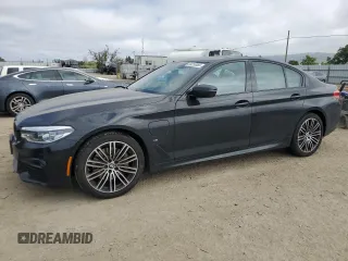 2020 BMW 5 Series 530e with VIN WBAJA9C01LCE28731, listed as a Copart auction lot 55233085 with 47,908 mi miles and Salvage Title. Bid and sale history available at carsss.com. Image 1.