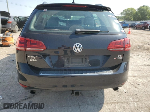 2017 Volkswagen Golf SportWagen S with VIN 3VW017AU1HM532340, listed as a Copart auction lot 58651844 with 73,535 mi miles and Salvage Title. Bid and sale history available at carsss.com. Image 6.