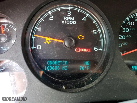 2012 GMC Yukon Denali with VIN 1GKS1EEF6CR159772, listed as a Copart auction lot 44617895 with 160,686 mi miles and Salvage Title. Bid and sale history available at carsss.com. Image 9.