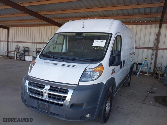 2017 Ram ProMaster Cargo Van with VIN 3C6TRVBG8HE542757, listed as a IAAI auction lot 41665335 with 72,358 mi miles. Bid and sale history available at carsss.com. Image 2.
